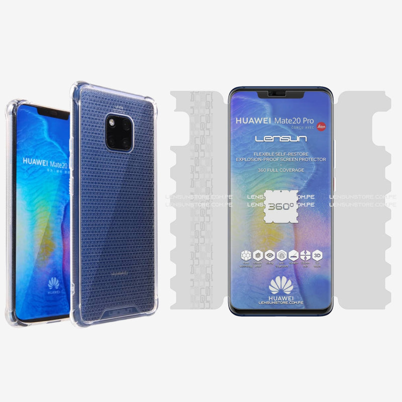 Case Antishock + Protector 360 - Pack Esencial para Huawei Mate 20 Pro