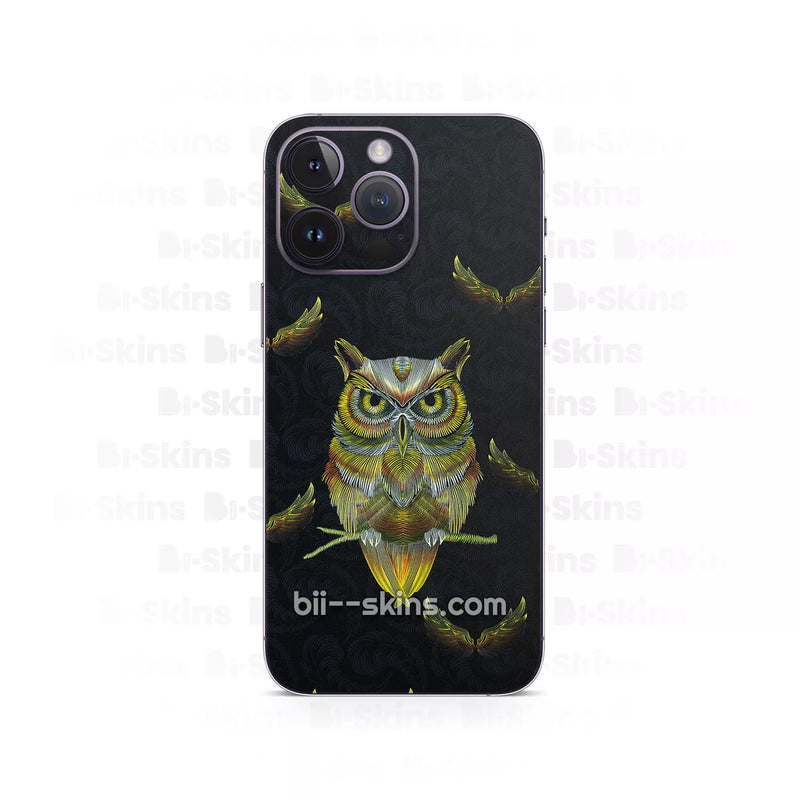 Skin Posterior Hilos 3D Búho para iPhone