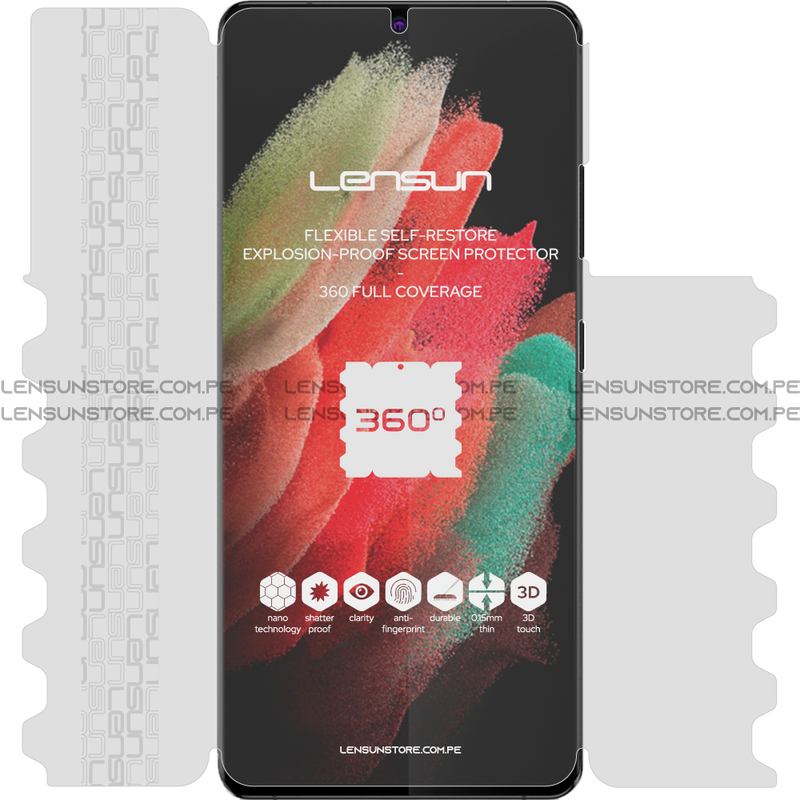Lensun 360 Selfrestore Protector Para Pantalla Completa Samsung Galaxy S21 Ultra