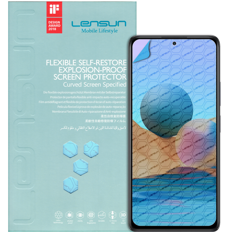 Lensun Original Nano Protector de Pantalla Anti Shock Redmi Note 10 Pro