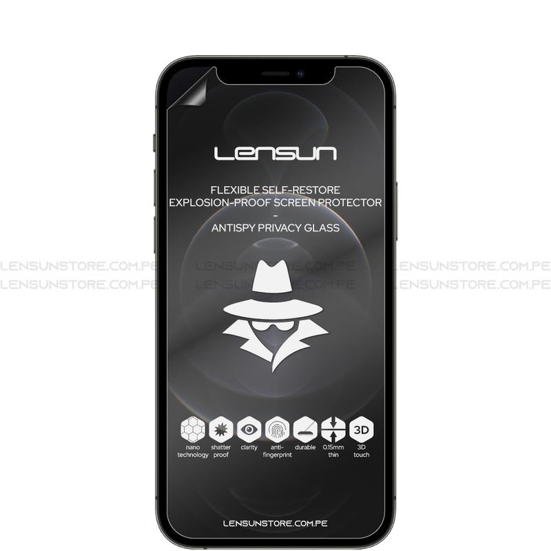 Lensun Protector de Pantalla Matte Anti Spy Shield IPhone 12 Pro