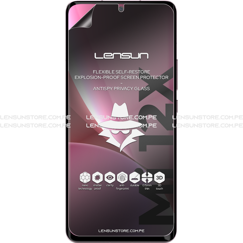 Lensun Protector de Pantalla Matte Anti Spy Shield Xiaomi Mi 12X